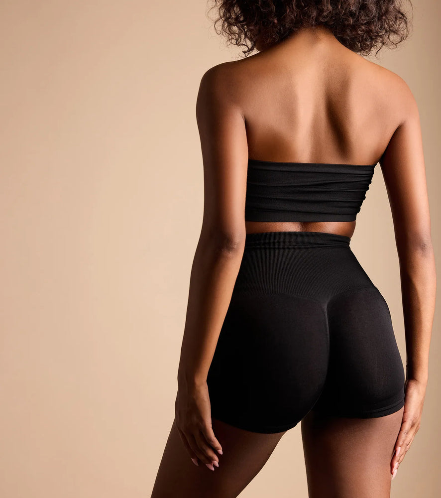 Smooth Lines Mini Shaper Shorts in Black