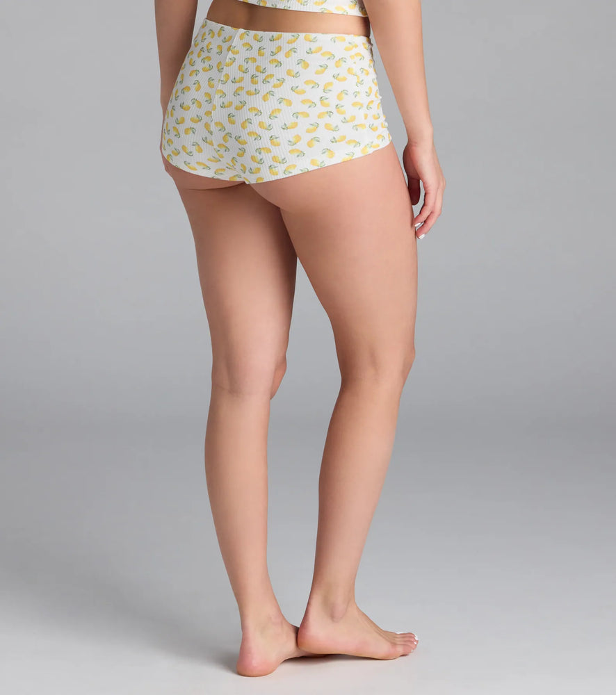 Gives You Lemons Pajama Shorts in White