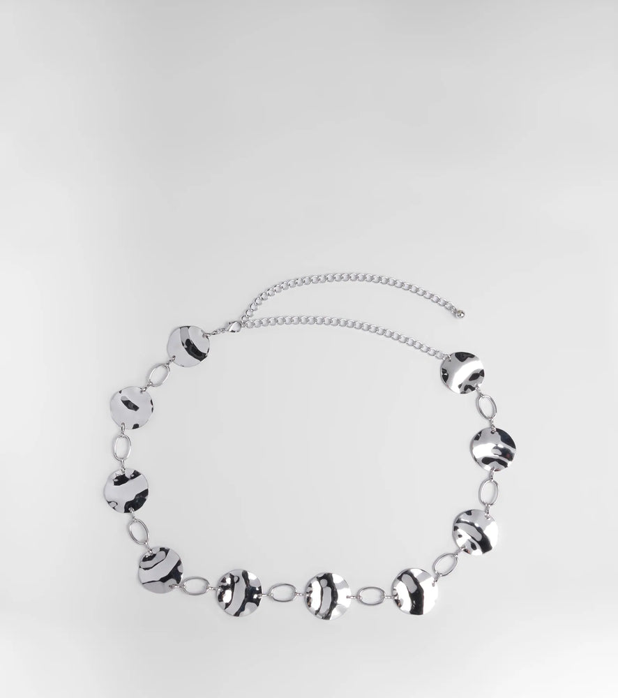 Windsor Effortless Cool Statement Chain Belt in Silver