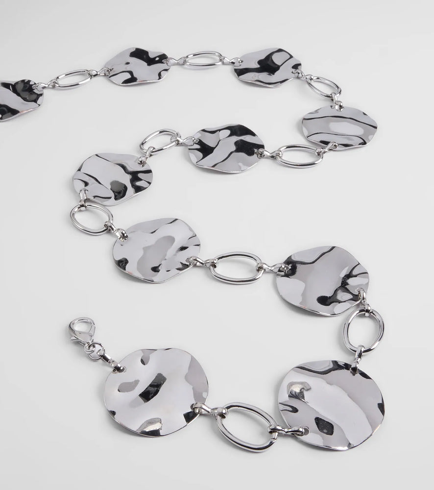 Windsor Effortless Cool Statement Chain Belt in Silver