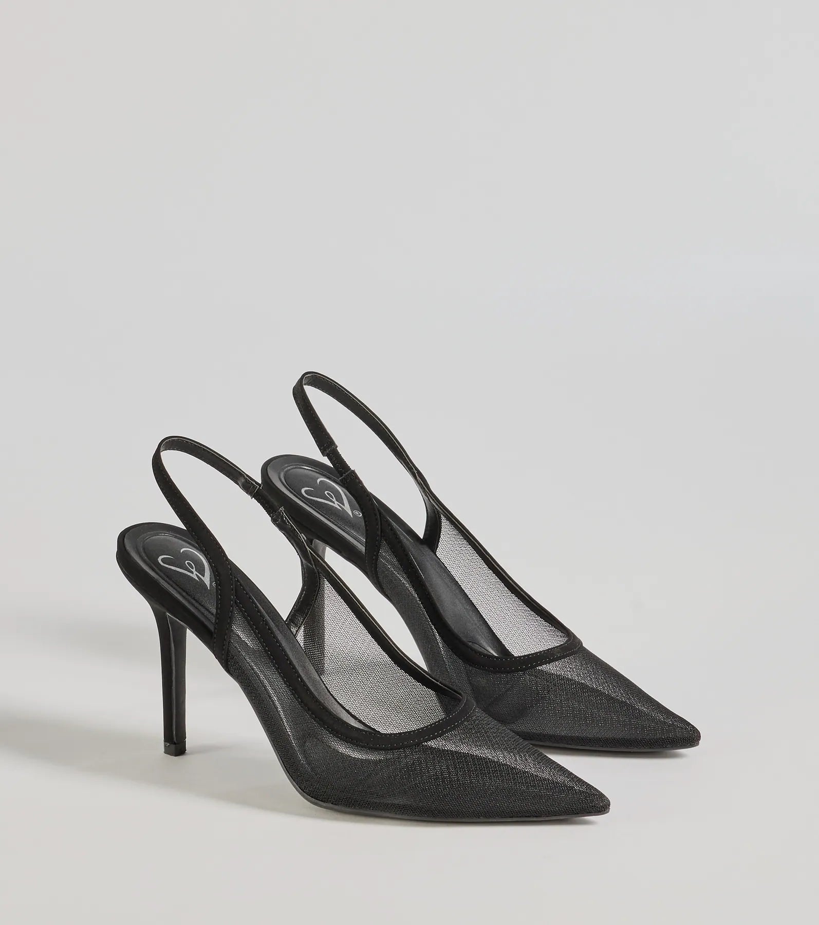 Make Your Mark Slingback Stiletto Heels in Black