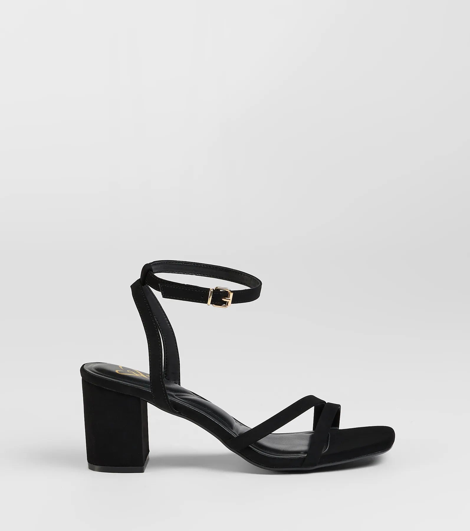 Step Into Chic Strappy Block Heels in Black