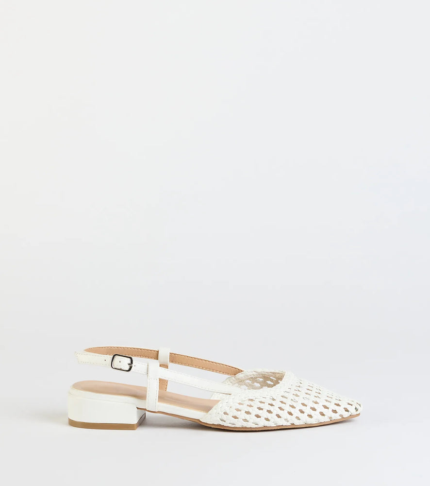 Windsor Feels Like Spring Braided Slingback Sandals in White
