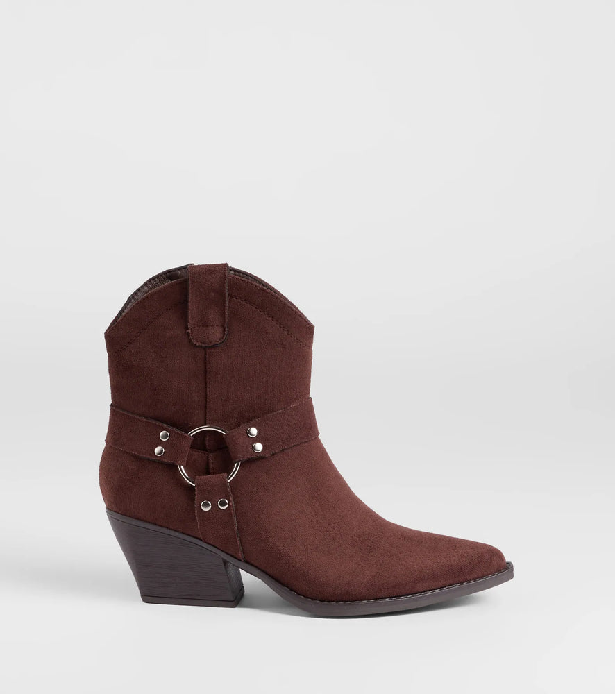 Windsor New Frontier Western O-Ring Booties in Brown