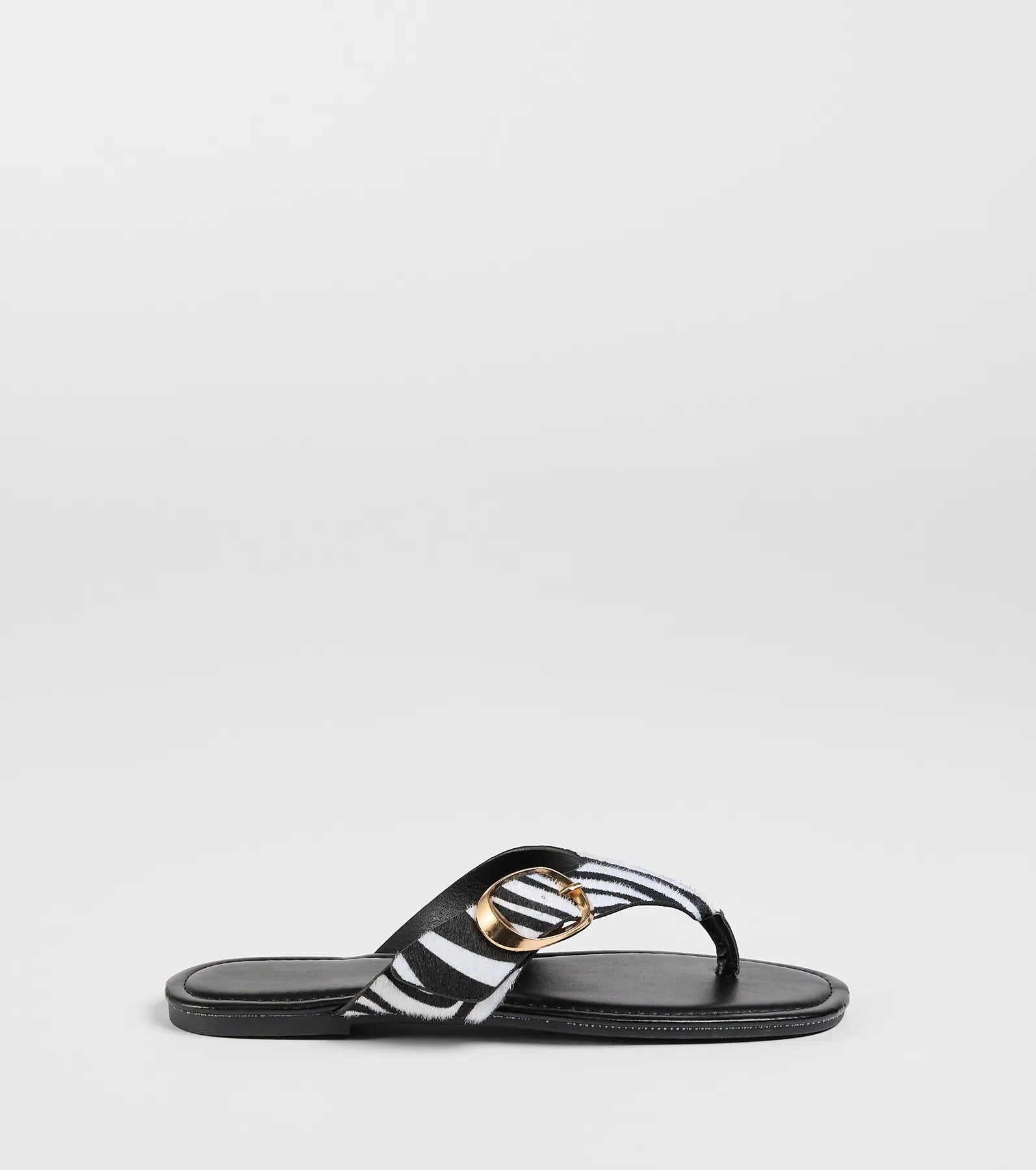 Statement Gleam Buckle Thong Sandals