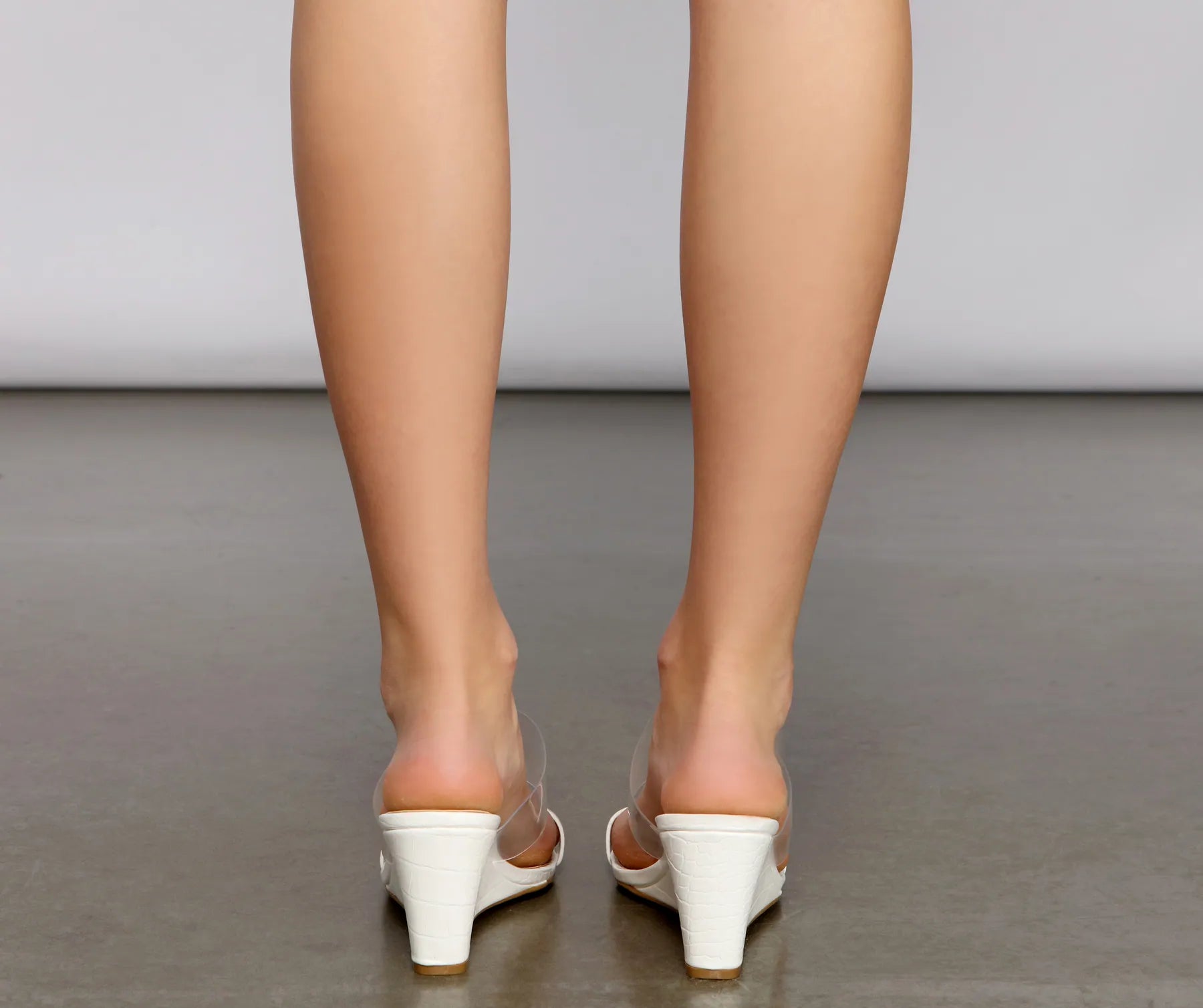 Totally Chic Croc Embossed Wedges