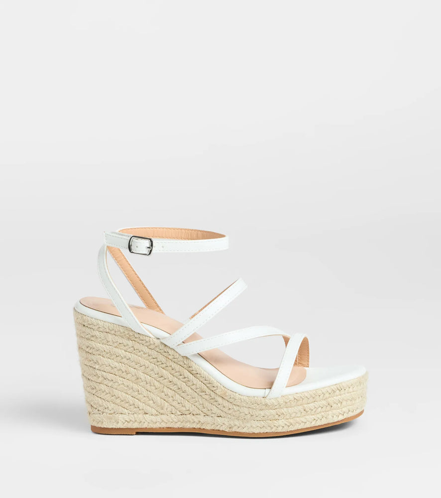 Windsor Sunny Fave Espadrille Platform Wedges Shoes in White