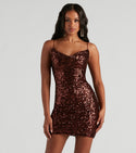 Knit Floor Length Stretchy Open-Back Sheer Sequined Mesh Cowl Neck Sleeveless Spaghetti Strap Bodycon Dress/Party Dress