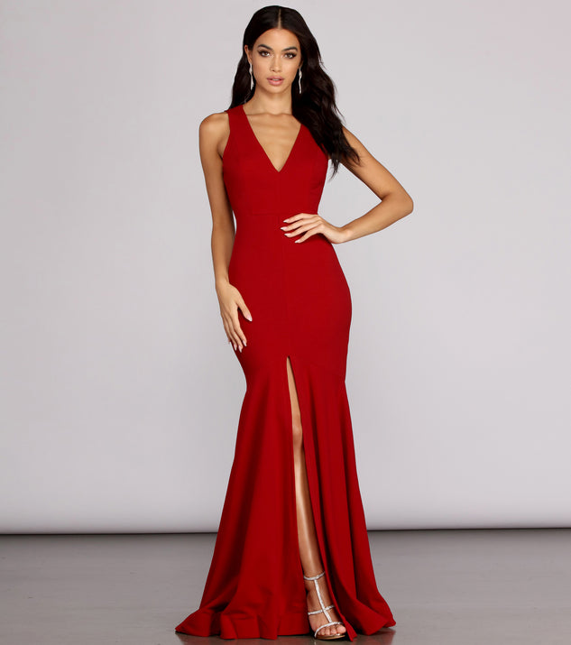 Alicia Lace Crepe Mermaid Gown & Windsor