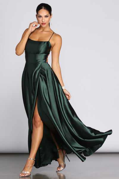 Anne Formal Lattice Satin Dress & Windsor
