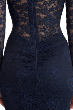 delilah illusion lace formal dress