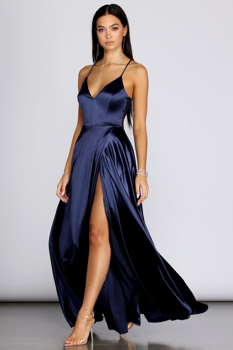 windsor blue lace dress