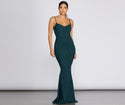 V-neck Knit Floor Length Sleeveless Spaghetti Strap Glittering Evening Dress/Party Dress With Rhinestones