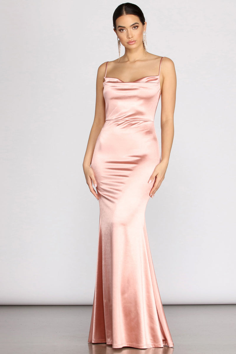 windsor pink long dress