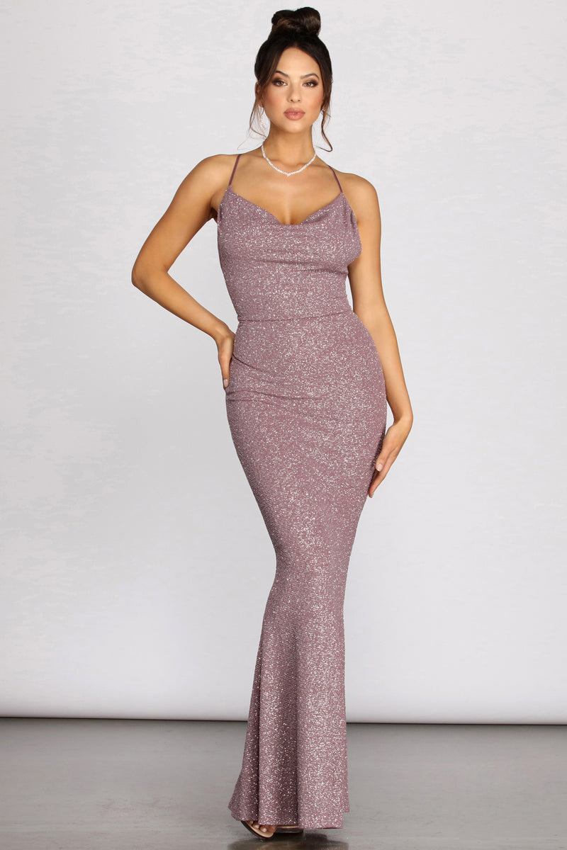 glittery evening gowns