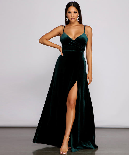 Jen Formal A-Line Velvet Dress & Windsor