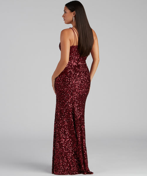 Lyla Formal One Shoulder Sequin Dress & Windsor