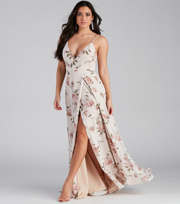 Geneviève Floral Chiffon Wrap Dress#N#& Windsor
