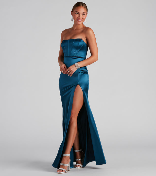 Fitted Corset Sequin Gown by Elizabeth K GL3024 – ABC Fashion