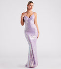 V-neck Sleeveless Spaghetti Strap Knit Lace-Up Mesh Fitted Sequined Open-Back Mermaid Floor Length Geometric Print Dress
