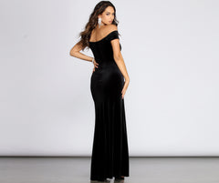 shania formal velvet sweetheart dress