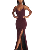 Ryleigh Formal High Slit Lurex Dress & Windsor