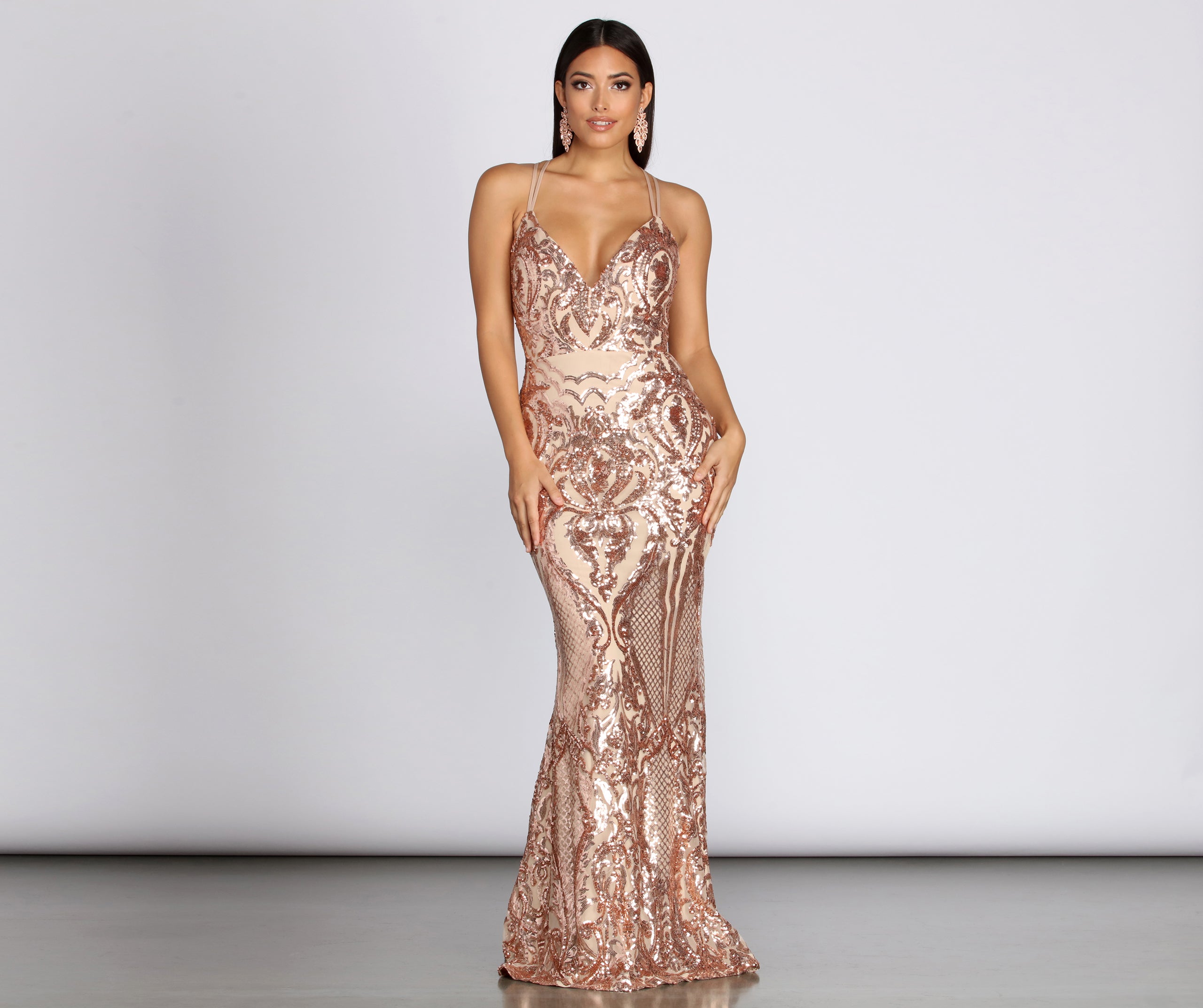 rose gold sequin dress windsor