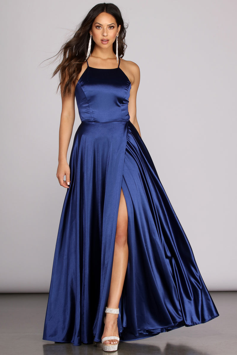 long gown with slit