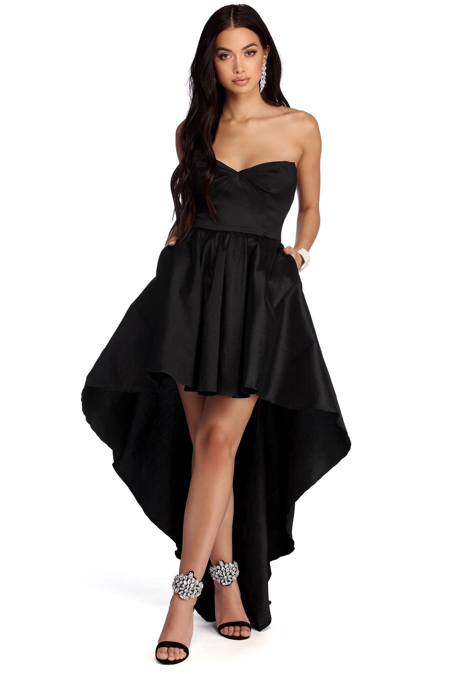 Bonnie Formal Taffeta High Low Dress & Windsor