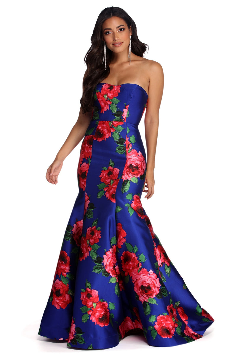 windsor blue floral dress