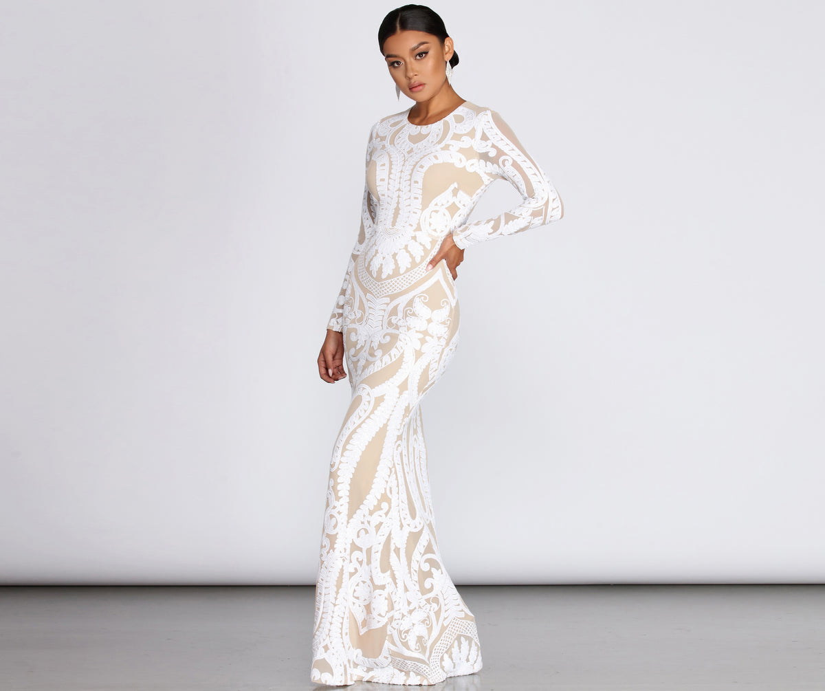 Aella Formal Sequin Long Dress – Windsor