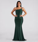 Sophisticated Back Zipper Ruched One Shoulder Sleeveless Spaghetti Strap Floor Length Mermaid Knit Bridesmaid Dress