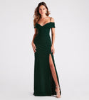 Strapless Cold Shoulder Sleeves Off the Shoulder Spaghetti Strap Sweetheart Mermaid Back Zipper Pleated Faux Wrap Fitted Slit Floor Length Short Bridesmaid Dress With Rhinestones