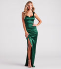 V-neck Strapless Sleeveless Tank Ruched Back Zipper Slit Floor Length Princess Seams Waistline Dress