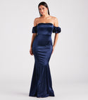 Sophisticated Short Sleeves Sleeves Off the Shoulder Mermaid Floor Length Dress