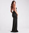 Square Neck Floor Length Sheer Mesh Ruched Back Zipper Mermaid Sleeveless Spaghetti Strap Corset Waistline Knit Dress