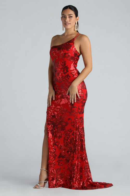 Elegant Long Dress Women Summer High Waist Red Party Split Dress Elegant  Long Dress (Color : Red, Size : M code) (Red L code) : Buy Online at Best  Price in KSA 