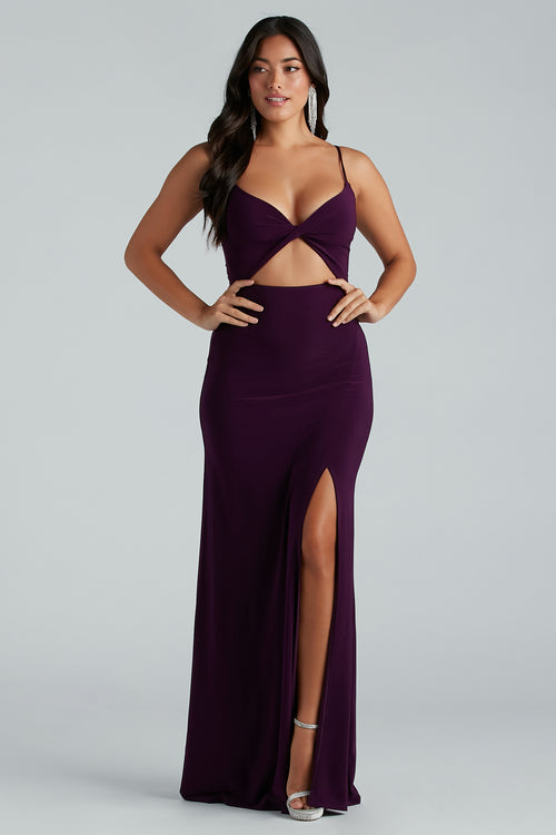 Buy Women Purple Stripe Party Dress Online - 811725