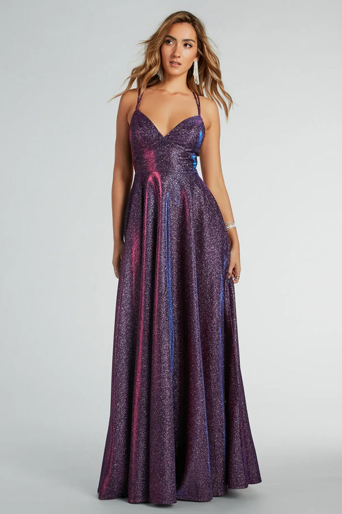 Ricky Sequin Maxi Dress - Purple