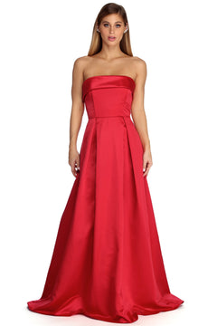 Catalina Strapless Satin Ball Gown – Windsor