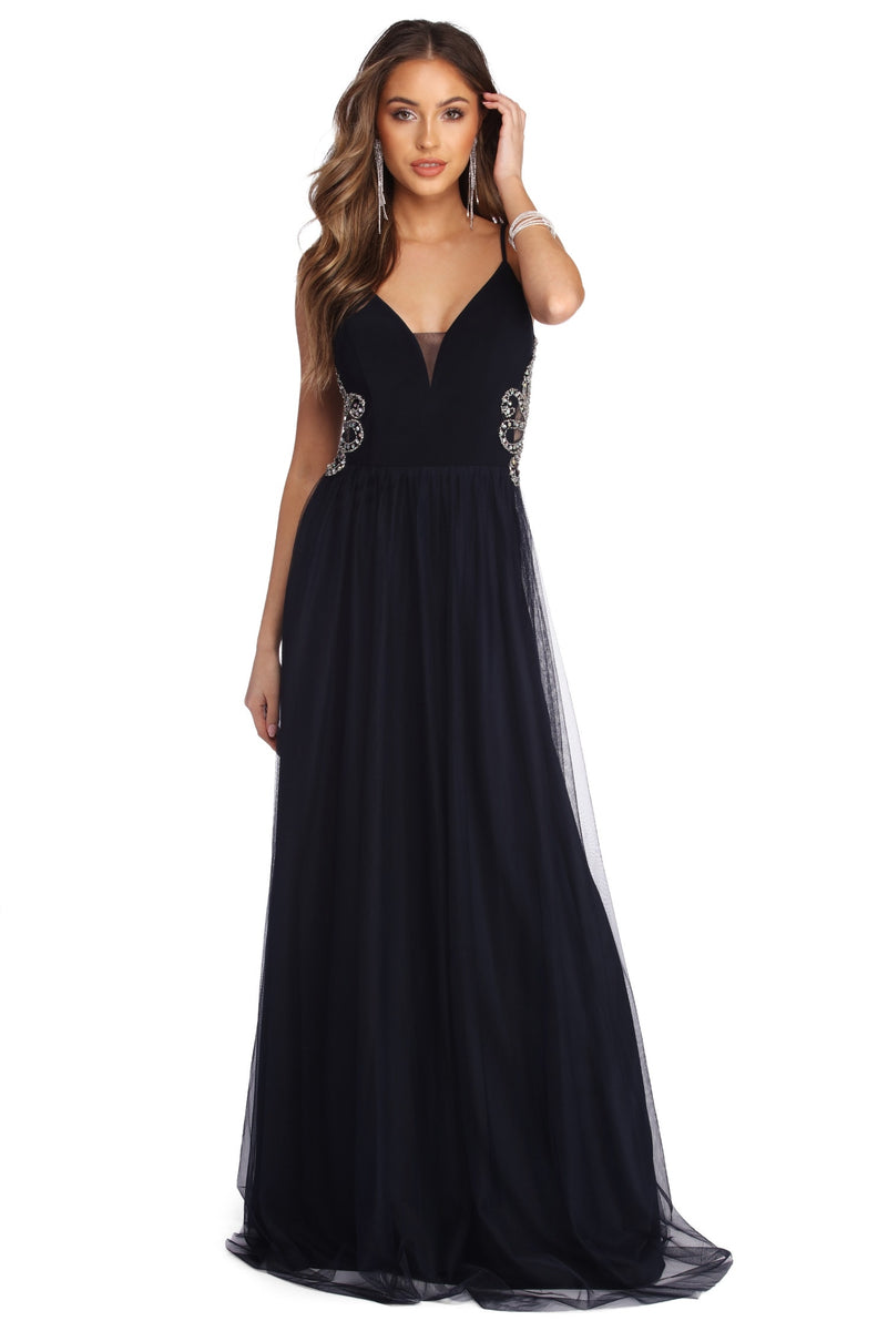 Kara Formal Rhinestone Ball Gown & Windsor