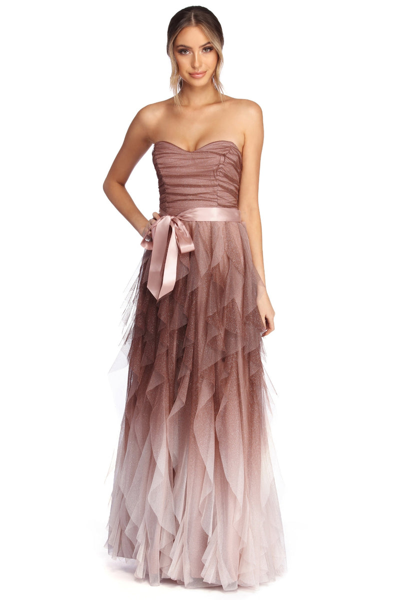 Penny Ombre Glitter Tendril Ball Gown & Windsor