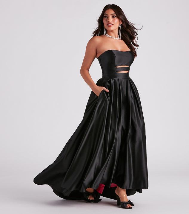 Beverly Satin High Low Ball Gown | Windsor