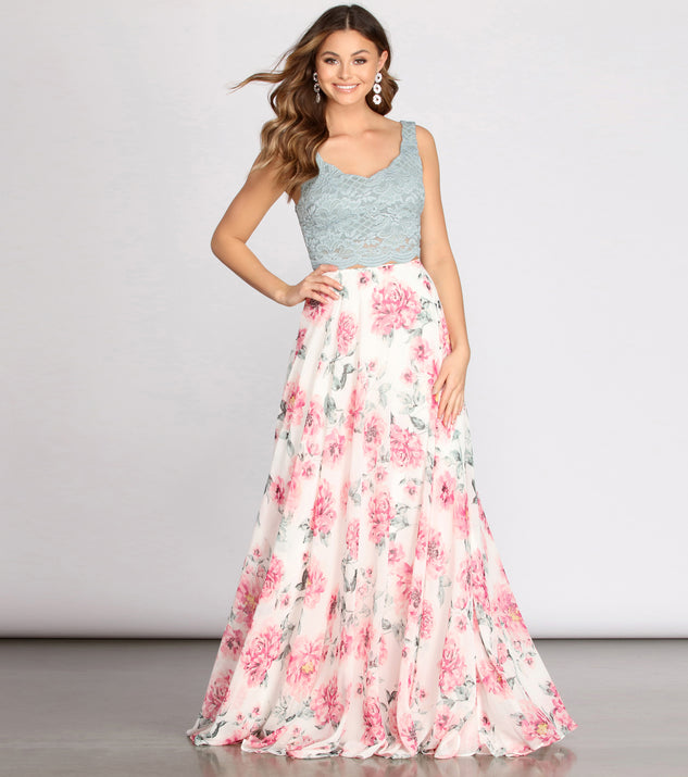 Kendra Two Piece Lace & Chiffon Dress & Windsor