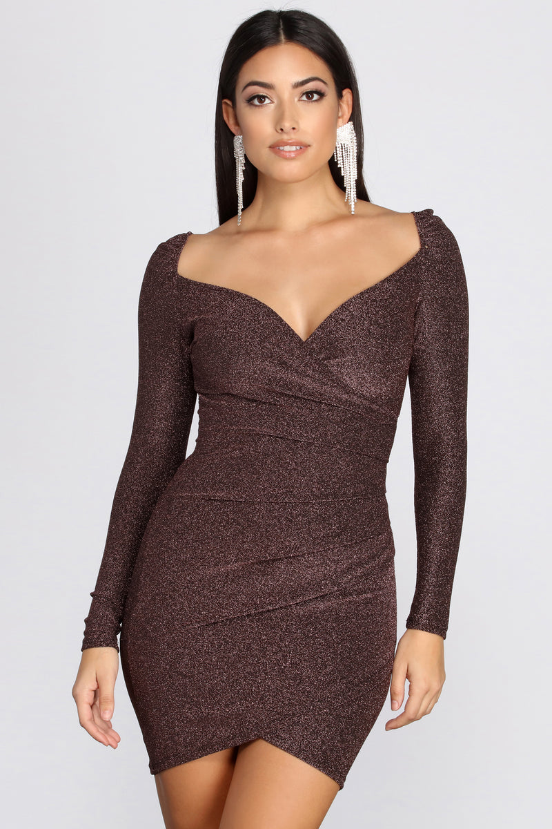 glitter knit dress