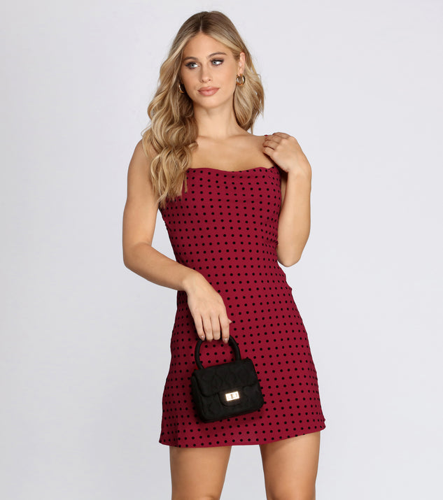 Sleeveless Polka Dot Mini Dress And Windsor 2362