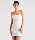 Cowl Neck Open-Back Lace-Up Sheer Corset Waistline Short Sleeveless Spaghetti Strap Wedding Dress With Rhinestones