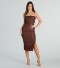 Mesh Glittering Ruched Slit Sheer Sleeveless Spaghetti Strap Floor Length Square Neck Knit Bodycon Dress/Midi Dress