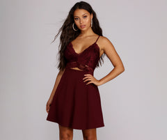 laurina lace skater dress