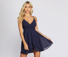 chiffon flow skater dress